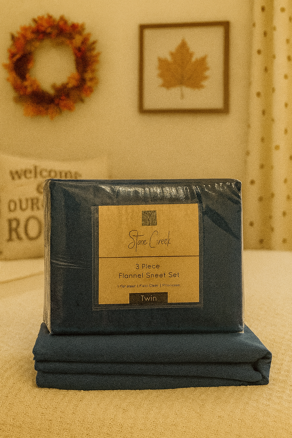 Stone Creek – 3 Piece Flannel Sheet Set (Twin