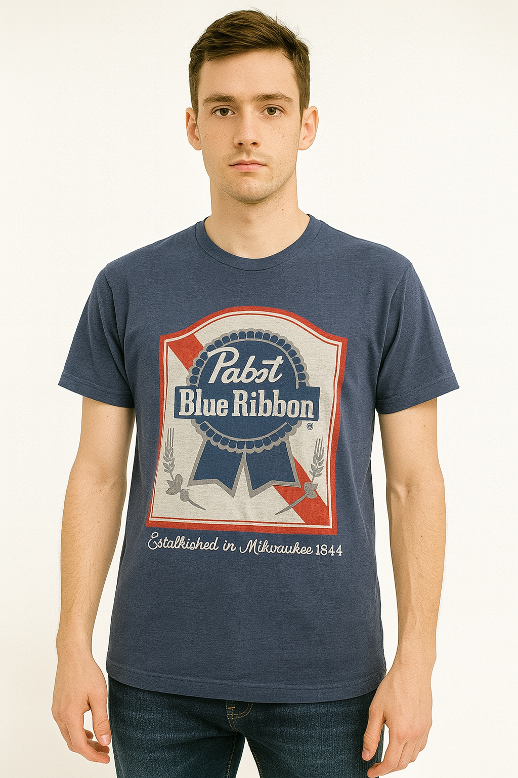 Men’s Pabst Blue Ribbon Vintage Logo Tee