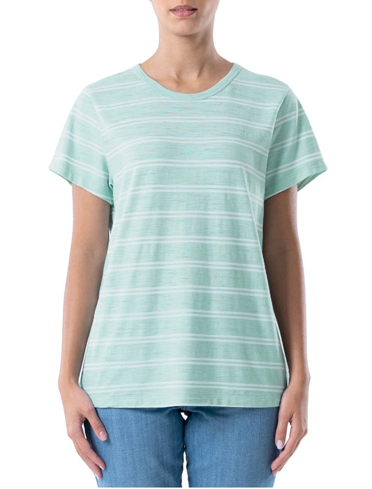 Time and Tru Women's Short Sleeve Slub Crew T-Shirt