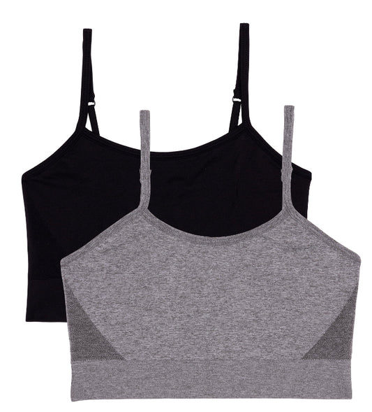 Wonder Nation Girls' Seamless Brami Recycled Bra, 2-Pack.