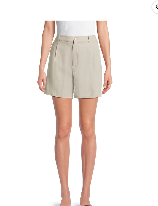 Time and Tru Women’s Pull-On Linen Blend Shorts