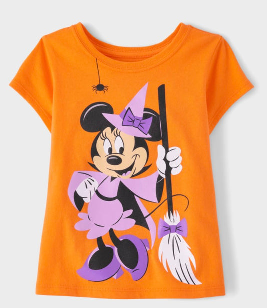 Toddler Girls Minnie Mouse™ Witch Graphic Tee - Orange