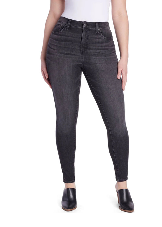Time and Tru Women's High Rise Curvy Skinny Jeans, Available in Regular and Short Inseams
