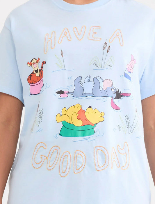 Winnie the Pooh Blue Graphic Tee