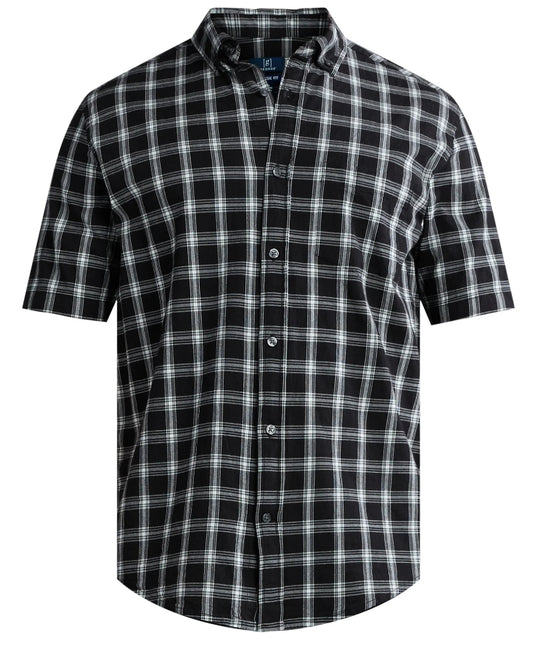 George Men's & Big Men's Button-Up Poplin Shirt with Short Sleeves.