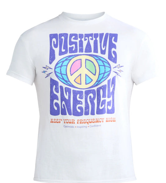 Men's and Big Men's Positive Energy Cotton Graphic Tee.