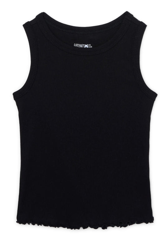 Garanimals Toddler Girl Solid Rib Tank with Lettuce Hem.