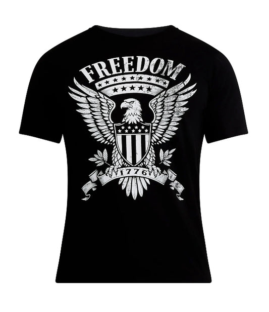 Men’s and Big Men's 4th of July USA Freedom Eagle Americana Graphic Tee Shirt by Way to Celebrate.