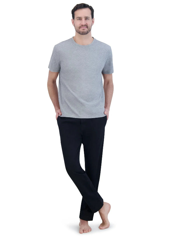 Hanes Men's ComfortSoft Jersey Short Sleeve Crew Tee and Pants Sleep Set, 2-Piece.