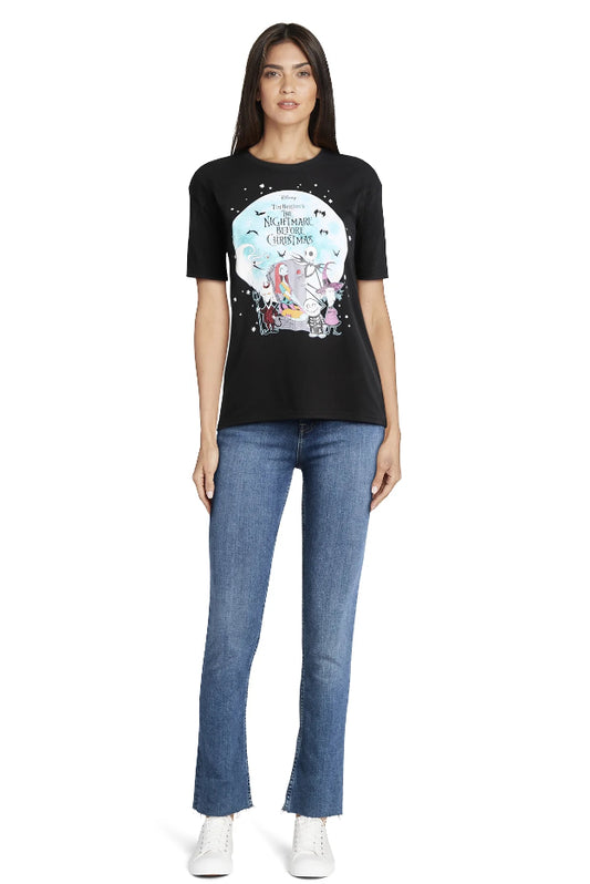 The Nightmare Before Christmas Women’s Graphic Tee with Short Sleeves.