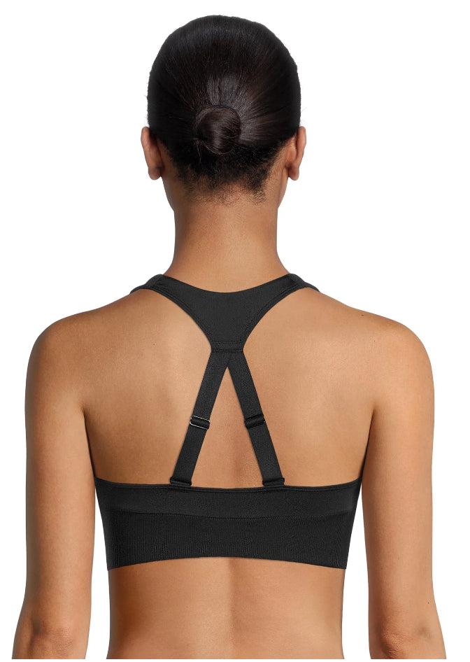 Avia Women's Split Racerback Bra with Adjustable Straps