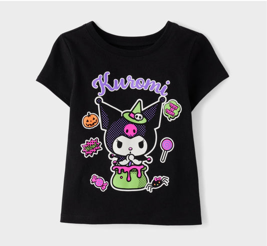 Toddler Girls Kuromi™ Glow Halloween Graphic Tee
