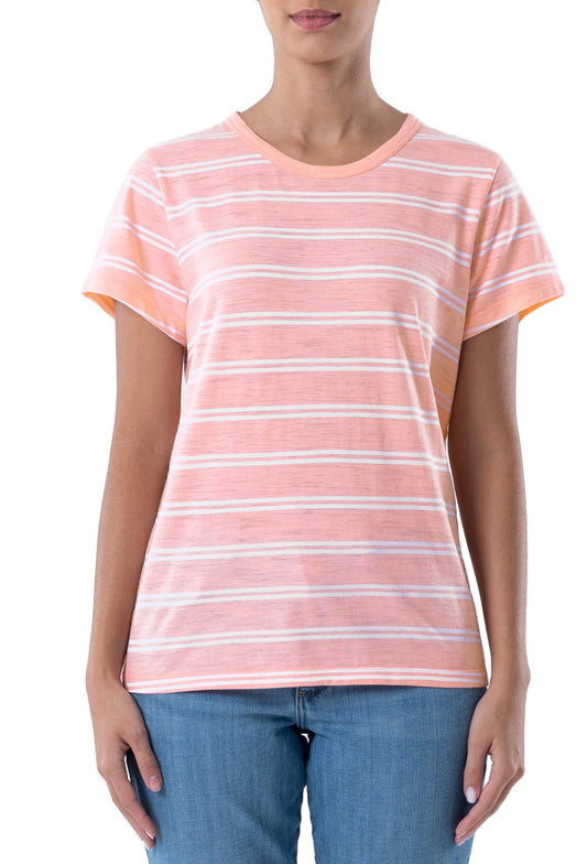 Time and Tru Women's Short Sleeve Slub Crew T-Shirt