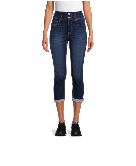 NB Corset Capri Jeans – Dark Enzyme Wash