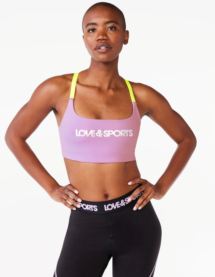 Love & Sports Women’s Kiki Colorblocked Sports Bra