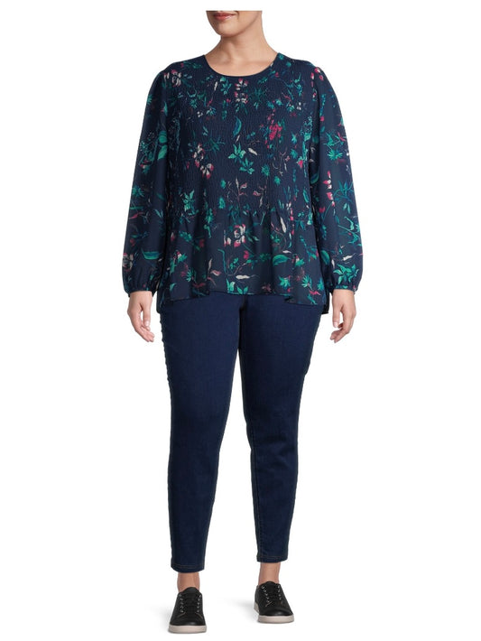 Terra & Sky Plus Size Skinny Mid-Rise Jegging – Medium Wash