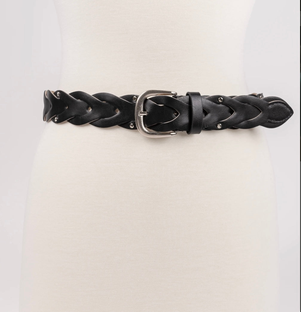 Time and Tru Women's Stud Link Braid Belt