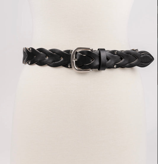 Time and Tru Women's Stud Link Braid Belt