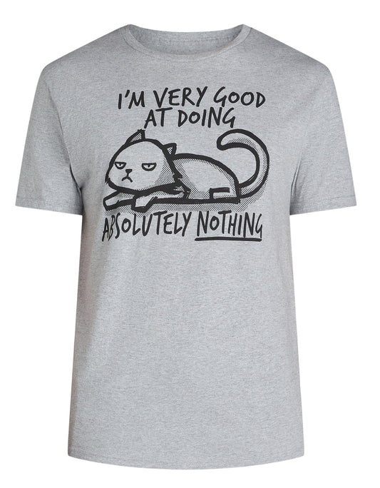 Doing Absolutely Nothing Men's & Big Men's Graphic Tee with Short Sleeves.