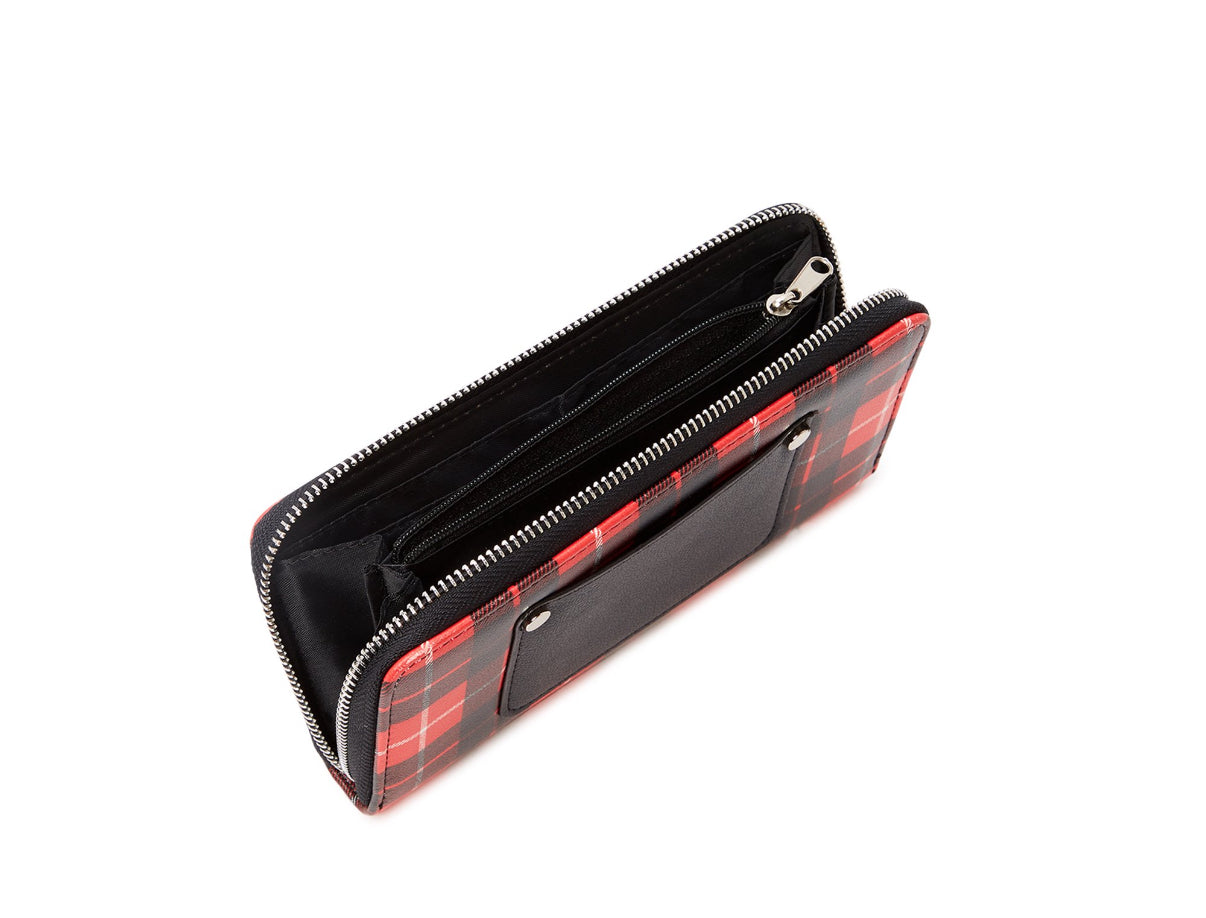 No Boundaries Women's Zip Around Wallet Brilliant Red
