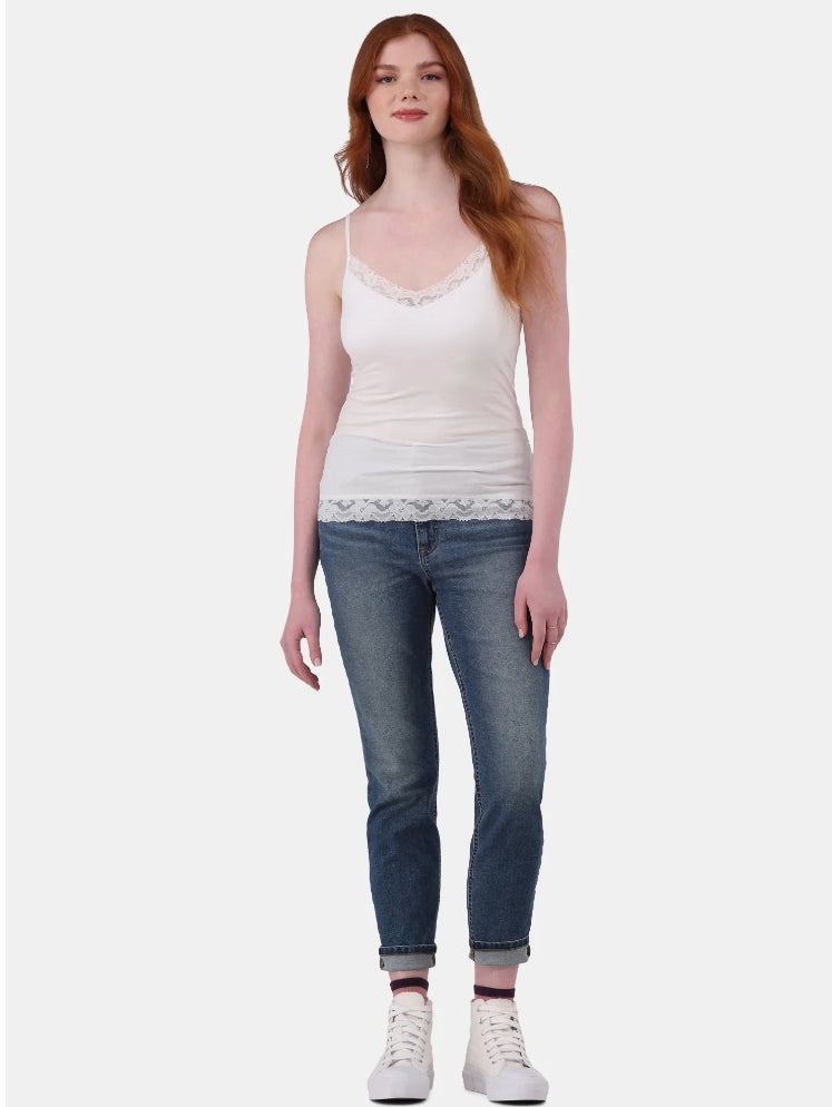 No Boundaries Cami with Lace Trim.