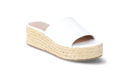 Time and Tru Women's Raffia Platform Slide Sandals