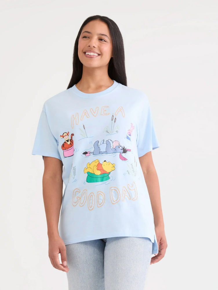 Winnie the Pooh Blue Graphic Tee