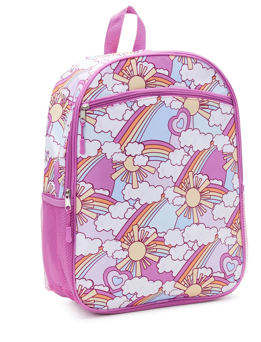 Wonder Nation Kids 16" Laptop Backpack, Love and Rainbows Radiant Orchid