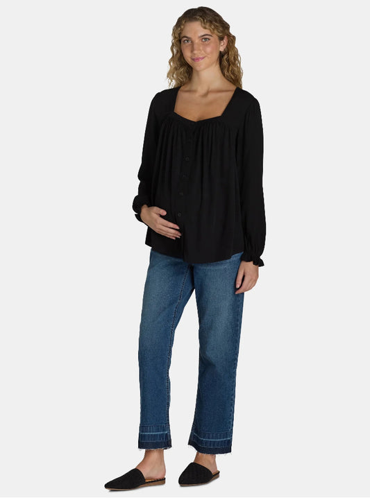 Time and Tru Maternity Square Neck Top