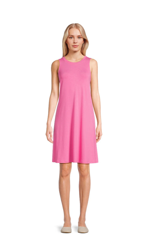 Time and Tru Women’s Sleeveless Knit Dress – Pink
