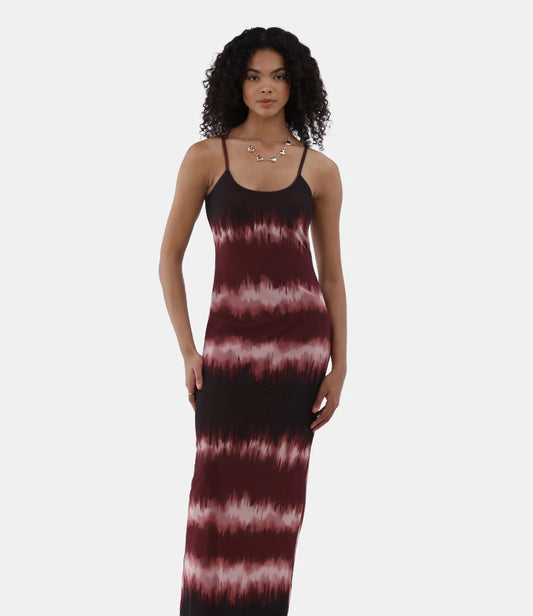 No Boundaries Sleeveless Mesh Maxi Dress - Rose Combo