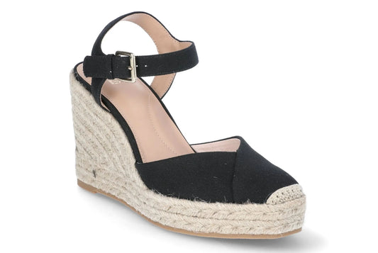Time and Tru Women's Square Toe Espadrille Wedge Sandals