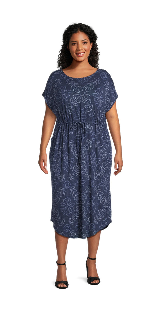 Terra & Sky Women’s Plus Size Criss Cross Knit Dress