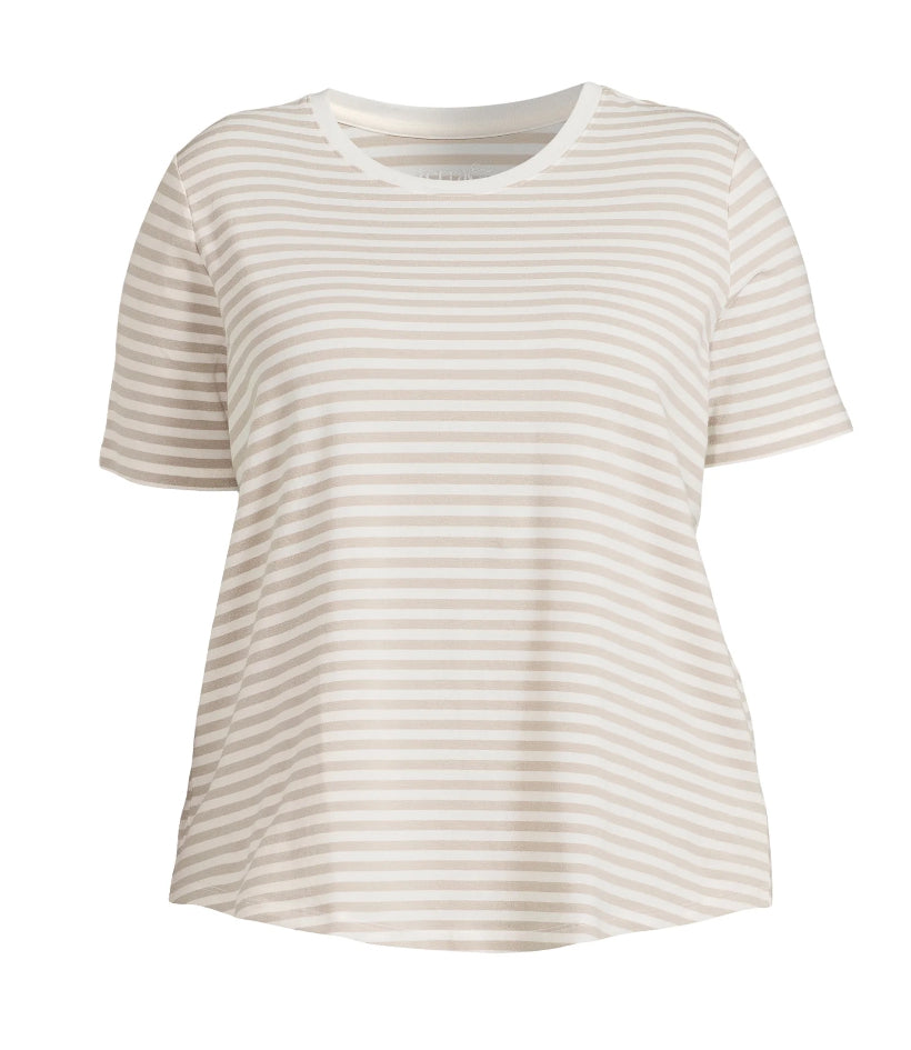 Soft Striped Crew Neck Tee – Terra & Sky