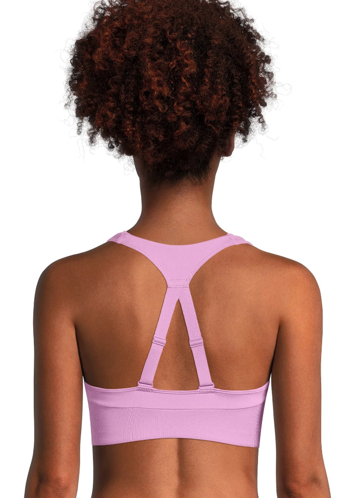 Avia Women's Split Racerback Bra with Adjustable Straps