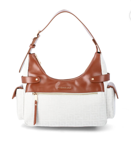 Fiorelli Women's Izzie Shoulder Bag, Geo White Jacquard