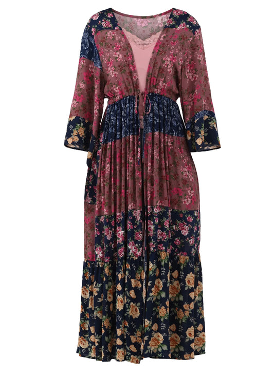 No Boundaries Women's Viscose Mixed Print Fashion Coverup.
