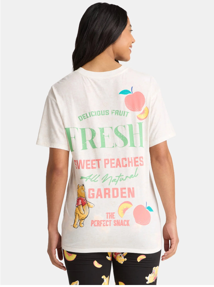 Disney Winnie the Pooh Women’s Fresh Peaches Graphic Tee