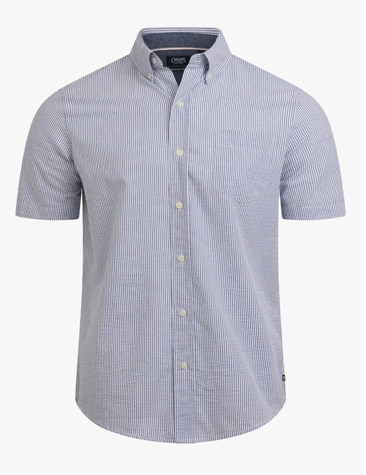 Chaps Men's Short Sleeve Seersucker Woven Shirt.