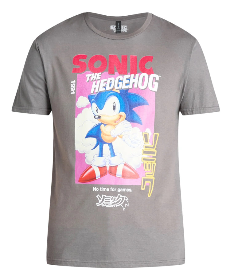 Sonic the Hedgehog Men's and Big Men's Graphic Tee with Short Sleeves.