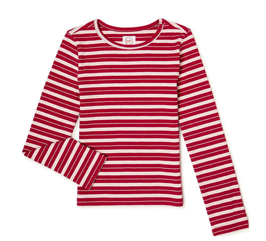Wonder Nation Girls Long Sleeve Ribbed T-Shirt