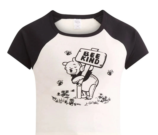 Pooh Black Combo Graphic Tee