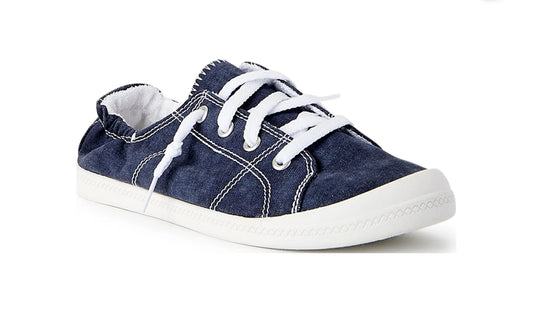 Time and Tru Women's Scrunch Back Slip-On Sneaker