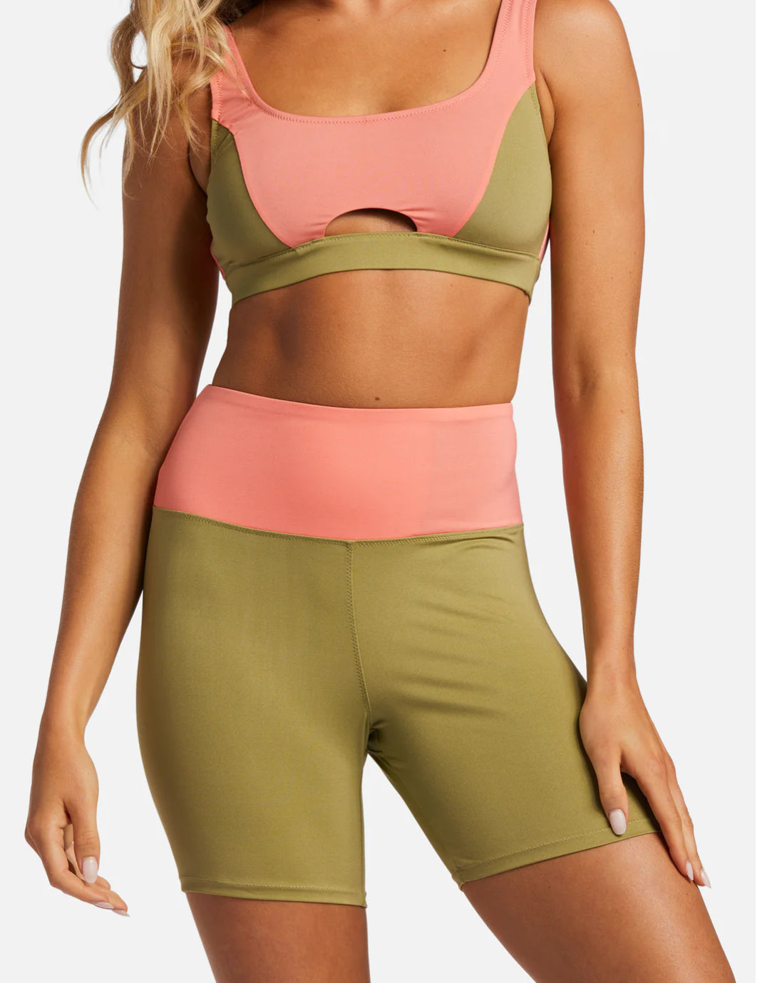 Billabong Drifter Bike Short – Coral/Olive Green