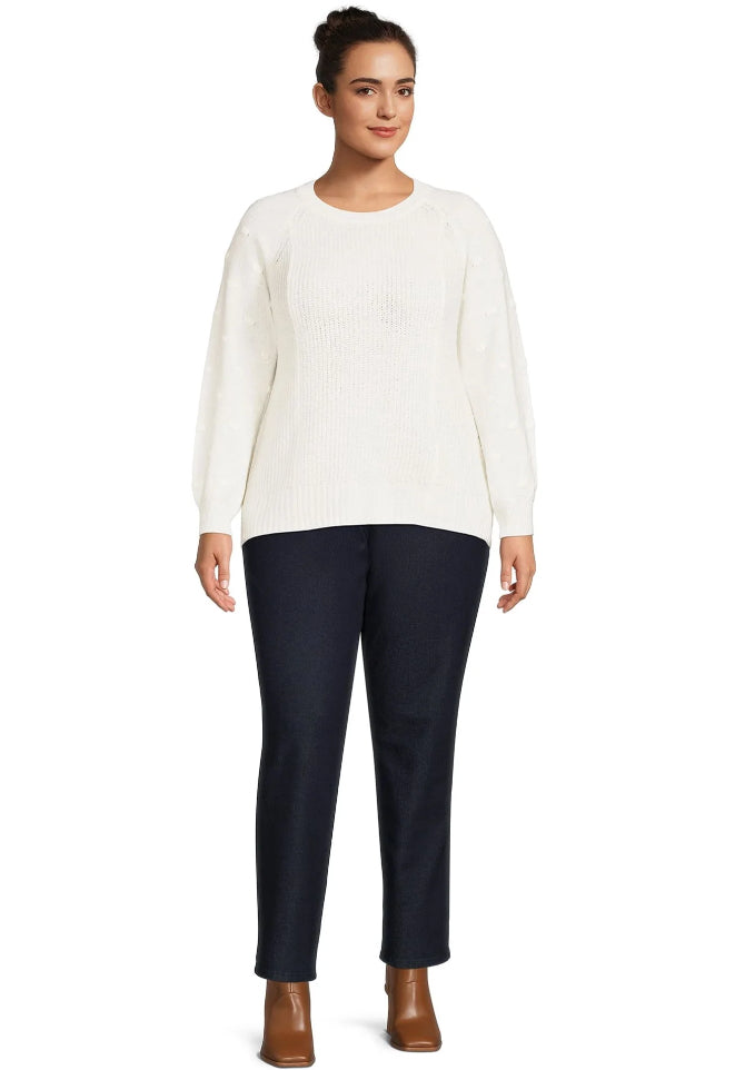 Terra & Sky Women's Plus Size Core Straight Leg Jeans.