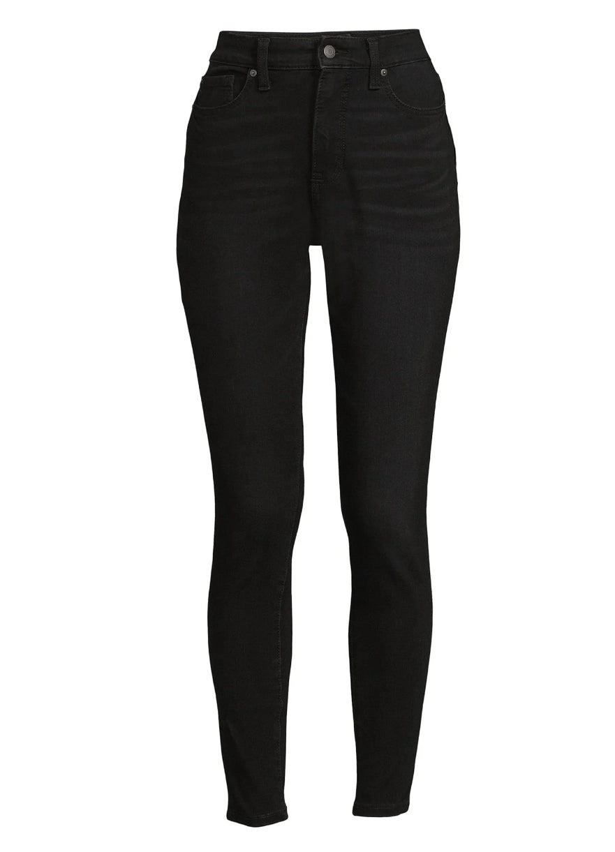 Time and Tru Women's High Rise Curvy Skinny Jeans, Available in Regular and Short Inseams