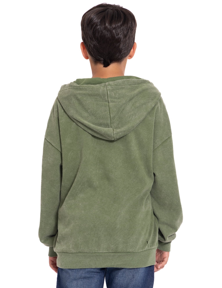 Ford Bronco Boys Retro Graphic Mineral Washed Hoodie with Long Sleeves.