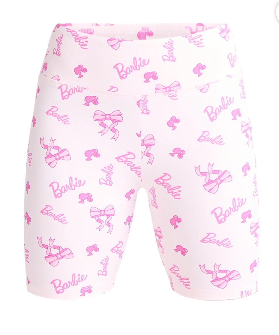 Barbie Women's Bow Print Bike Shorts