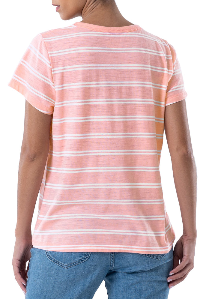 Time and Tru Women's Short Sleeve Slub Crew T-Shirt