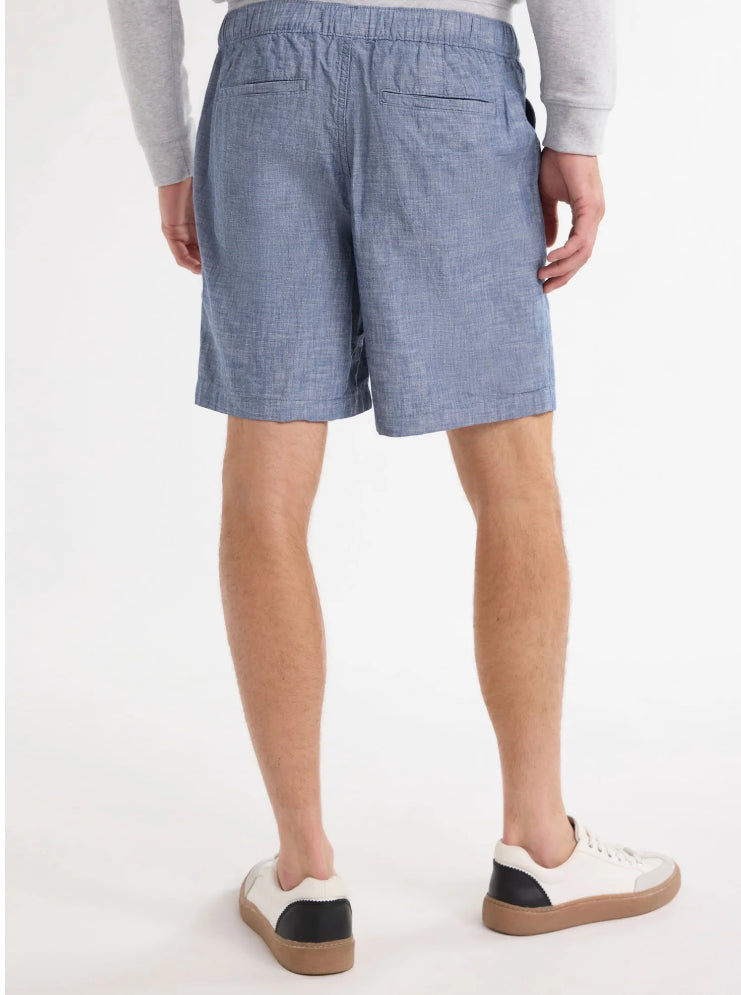 Free Assembly Men’s Cotton Chambray Pull On Shorts.